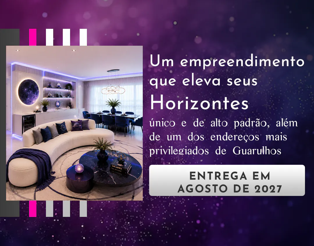 HORIZON | Apartamentos de 2 ou 3 dormitórios com suítes, terraço gourmet e 2 vagas de garagem, com lazer completo e ao lado do Shopping Parque Maia
